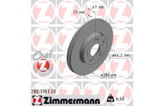 Brzdový kotouč ZIMMERMANN 280.3187.20