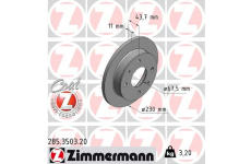 Brzdový kotouč ZIMMERMANN 285.3503.20