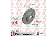 Brzdový kotouč ZIMMERMANN 285.3515.20