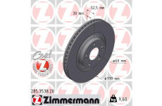 Brzdový kotouč ZIMMERMANN 285.3538.20