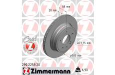 Brzdový kotouč ZIMMERMANN 290.2259.20