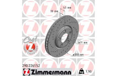 Brzdový kotouč ZIMMERMANN 290.2261.52