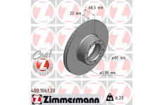 Brzdový kotúč ZIMMERMANN 400.1061.20