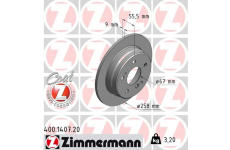 Brzdový kotouč ZIMMERMANN 400.1407.20