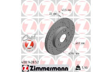 Brzdový kotouč ZIMMERMANN 400.1428.52