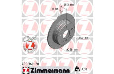 Brzdový kotúč ZIMMERMANN 400.3611.20