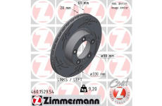 Brzdový kotúč ZIMMERMANN 460.1529.54