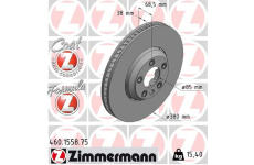 Brzdový kotúč ZIMMERMANN 460.1558.75