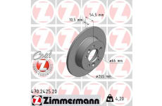 Brzdový kotouč ZIMMERMANN 470.2425.20