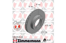 Brzdový kotouč ZIMMERMANN 590.2573.20