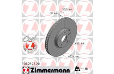 Brzdový kotúč ZIMMERMANN 590.2822.20