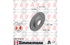 Brzdový kotouč ZIMMERMANN 600.1050.52