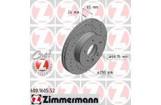 Brzdový kotúč ZIMMERMANN 600.1605.52