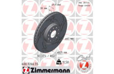 Brzdový kotúč ZIMMERMANN 600.3266.55