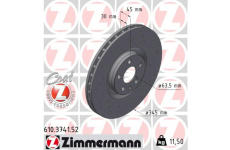 Brzdový kotouč ZIMMERMANN 610.3741.52