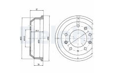 Brzdový buben DELPHI BF108
