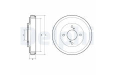 Brzdový buben DELPHI BF673