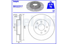 Brzdový kotúč DELPHI BG2217