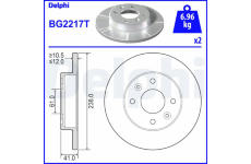 Brzdový kotúč DELPHI BG2217T