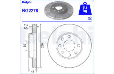 Brzdový kotouč DELPHI BG2278