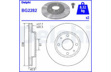 Brzdový kotúč DELPHI BG2282