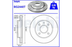 Brzdový kotúč DELPHI BG2440T