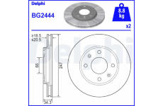 Brzdový kotúč DELPHI BG2444