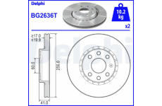 Brzdový kotúč DELPHI BG2636T