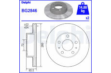 Brzdový kotouč DELPHI BG2846