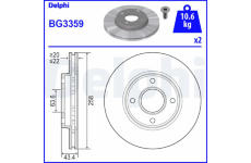 Brzdový kotouč DELPHI BG3359