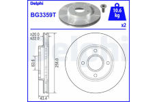 Brzdový kotúč DELPHI BG3359T