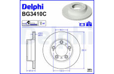 Brzdový kotouč DELPHI BG3410C