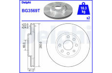 Brzdový kotúč DELPHI BG3569T