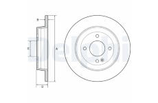 Brzdový kotúč DELPHI BG4564