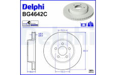 Brzdový kotouč DELPHI BG4642C
