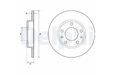 Brzdový kotúč DELPHI BG4670C