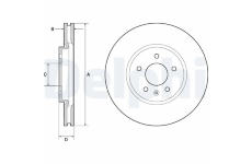 Brzdový kotouč DELPHI BG4672C