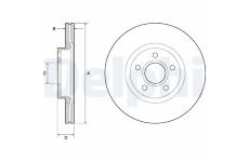 Brzdový kotouč DELPHI BG4676C