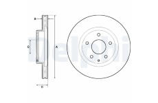 Brzdový kotouč DELPHI BG4713C