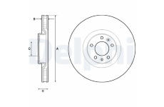 Brzdový kotouč DELPHI BG4716C