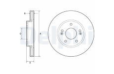 Brzdový kotouč DELPHI BG4745C