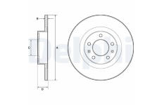 Brzdový kotouč DELPHI BG4748C