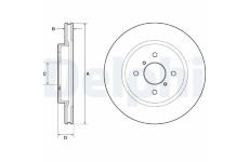 Brzdový kotúč DELPHI BG4750C