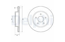Brzdový kotúč DELPHI BG4779C