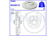 Brzdový kotouč DELPHI BG4821C