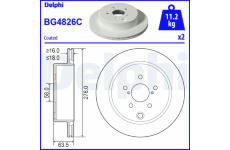 Brzdový kotouč DELPHI BG4826C