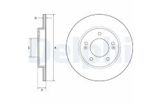 Brzdový kotúč DELPHI BG4949C