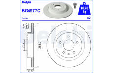 Brzdový kotouč DELPHI BG4977C