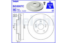 Brzdový kotouč DELPHI BG5007C