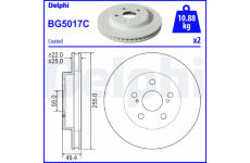 Brzdový kotúč DELPHI BG5017C